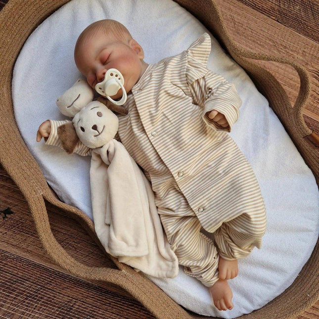 Boxpakje ruffle small stripes ivory