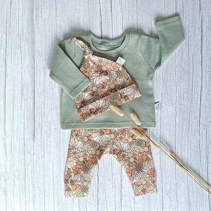 Cuffed legging met bloemenprint