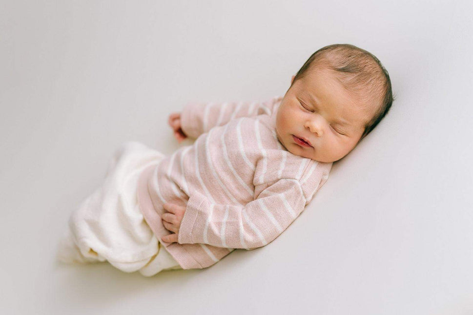 Newborn geboorteset roze gestreept | 0-3 maanden