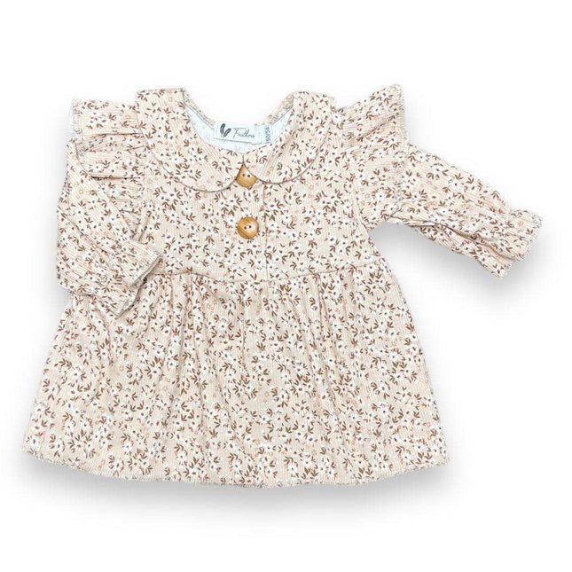 Rib jurkje met bloemenprint