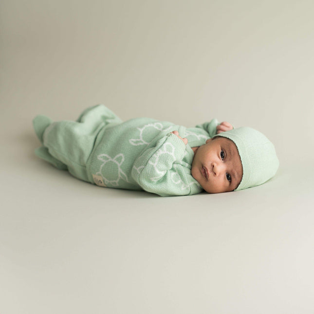 Newborn geboorteset | turtle soft green | 0-3 maanden