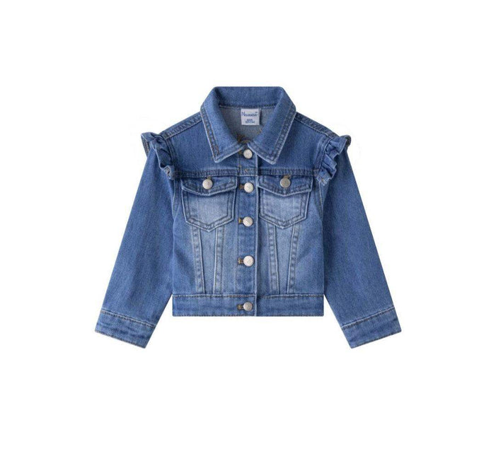 Denim jacket ruffle