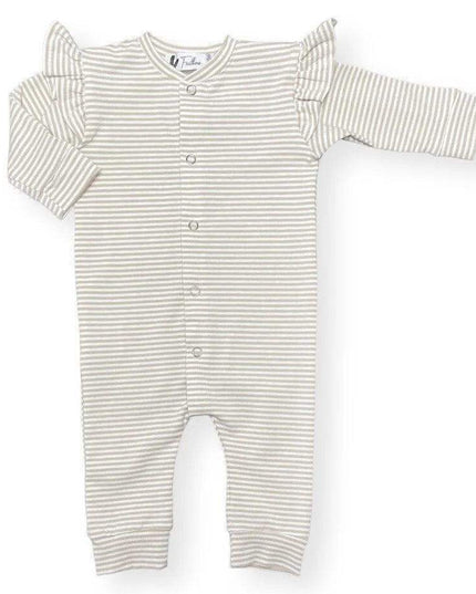 Boxpakje ruffle small stripes ivory