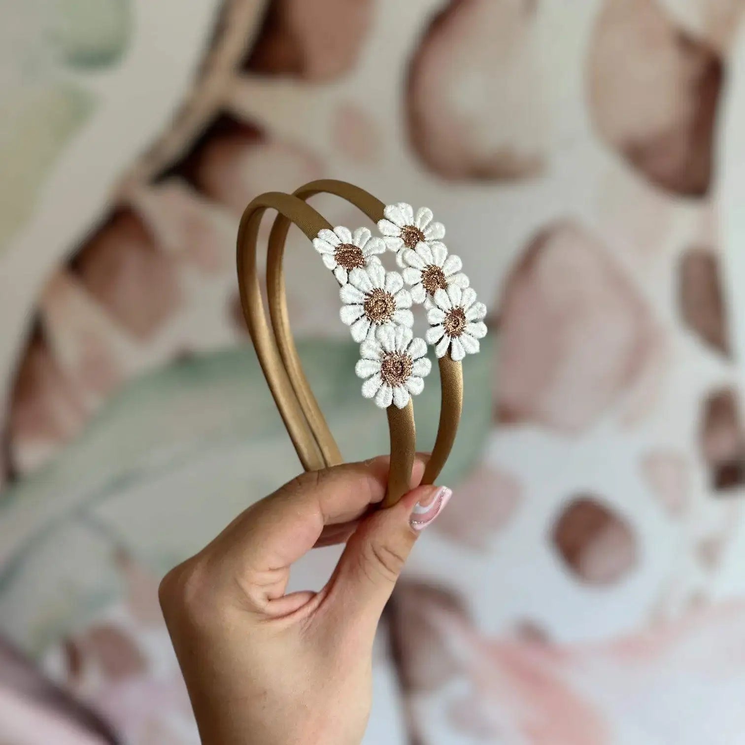 Diadeem madelief brons