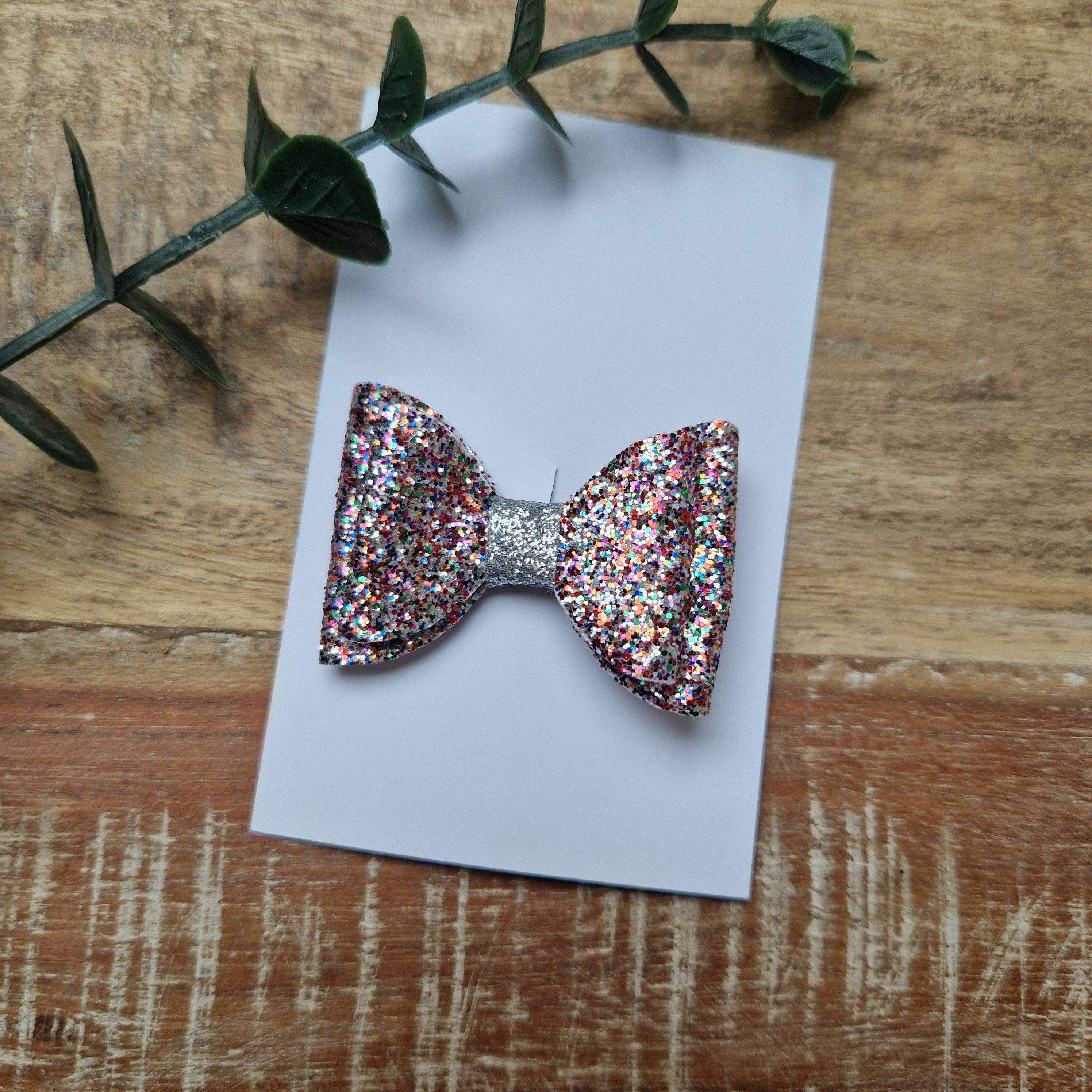 Haarstrik glitter rainbow