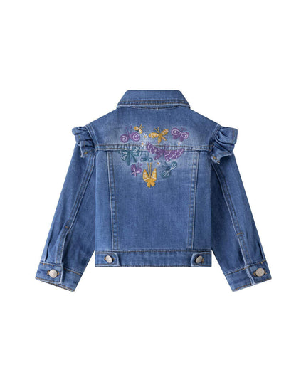 Denim jacket ruffle