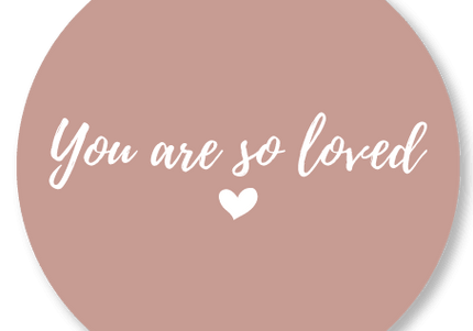 Muurcirkels "you are so loved" 25 cm