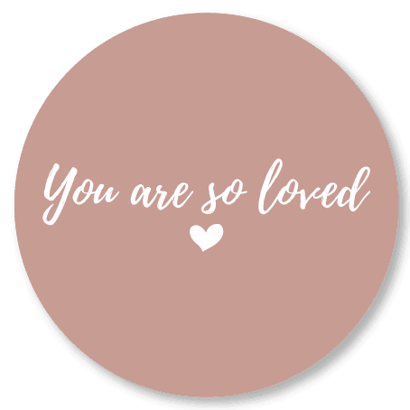 Muurcirkels "you are so loved" 25 cm
