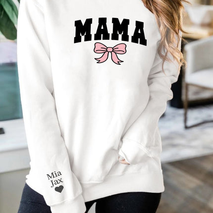 Gepersonaliseerde mama trui | Bow met 3d puff