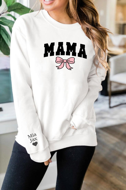 Gepersonaliseerde mama trui | Bow met 3d puff