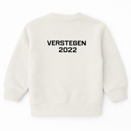 Baby sweater | Achternaam + Geboortejaar | Rug