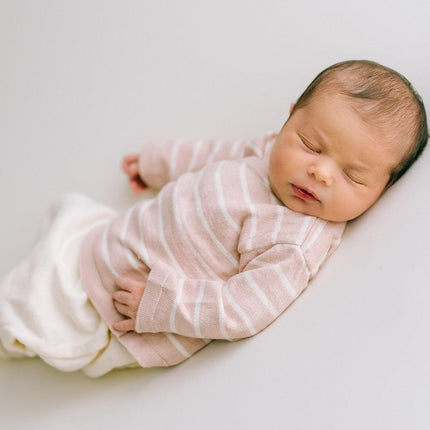 Newborn geboorteset roze gestreept | 0-3 maanden