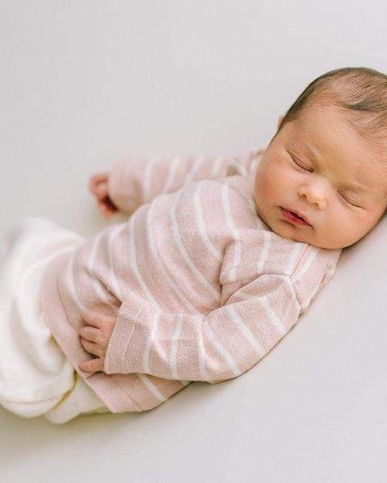 Newborn geboorteset roze gestreept | 0-3 maanden