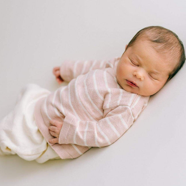 Newborn geboorteset roze gestreept | 0-3 maanden