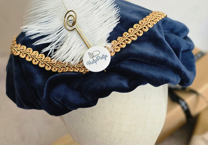 Luxe pietenmuts | Blauw | sint staf