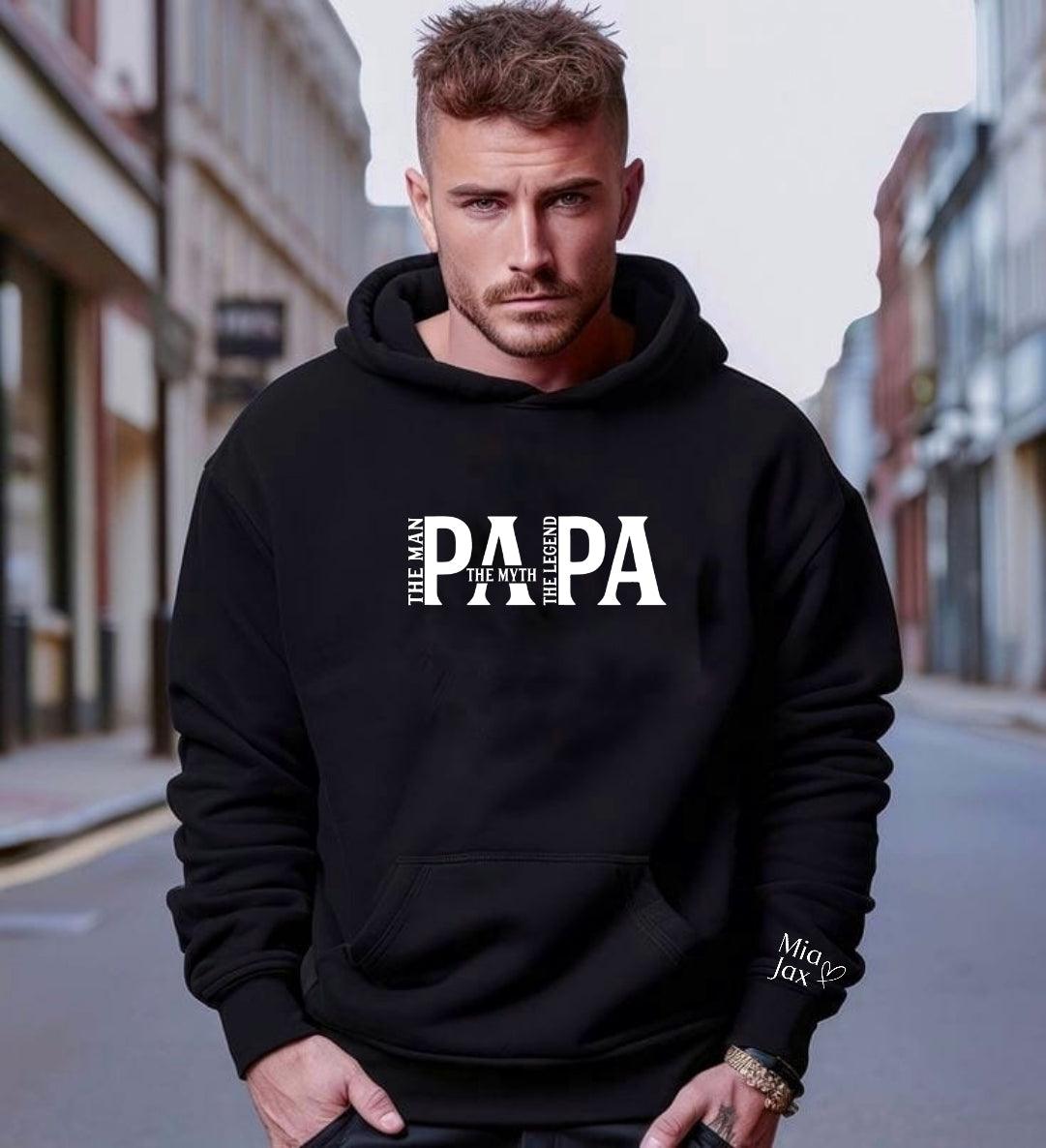 Papa hoodie | papa the legend