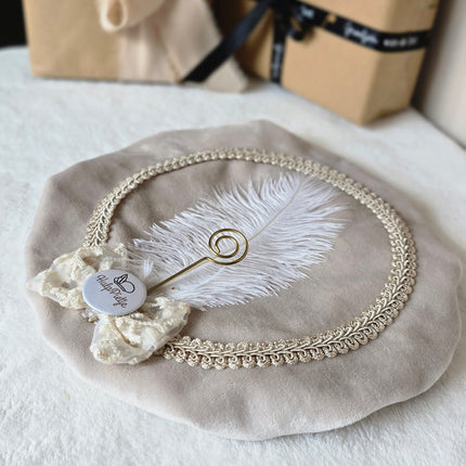 Pietenmuts hulppietje | Beige velvet
