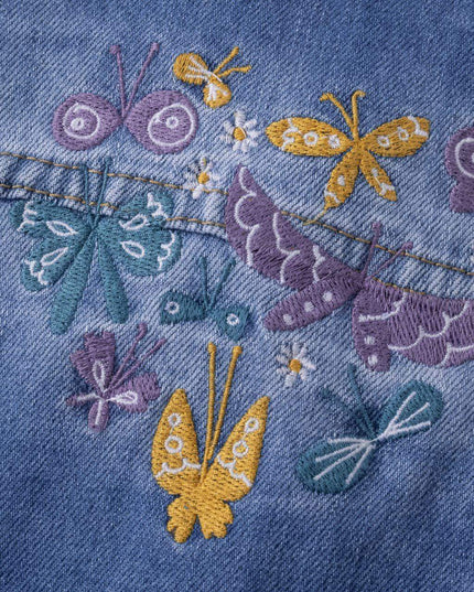 Denim jacket ruffle