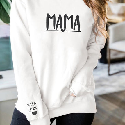 Gepersonaliseerde mama trui | Mama met hart en 3d effect
