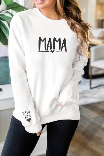 Gepersonaliseerde mama trui | Mama met hart en 3d effect