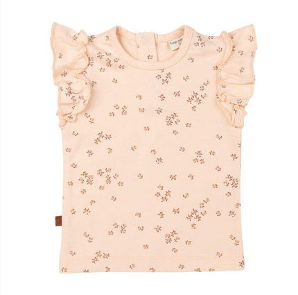 Shortsleeve flower ruffle