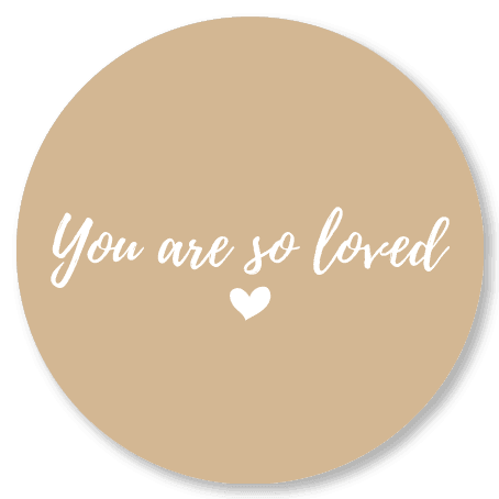 Muurcirkels "you are so loved" 25 cm