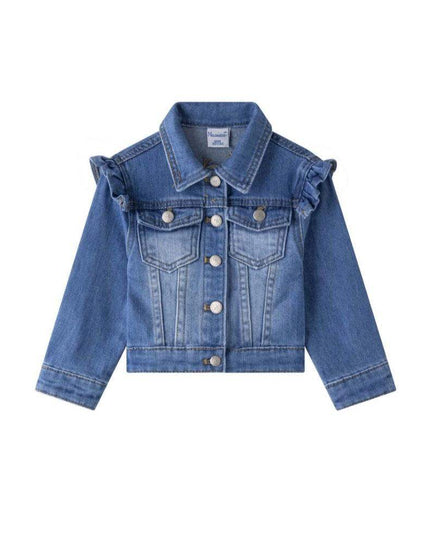 Denim jacket ruffle