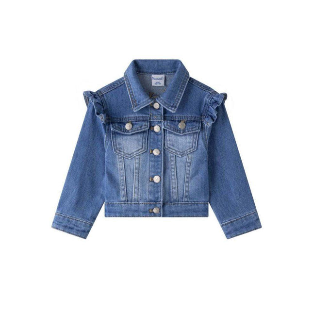 Denim jacket ruffle