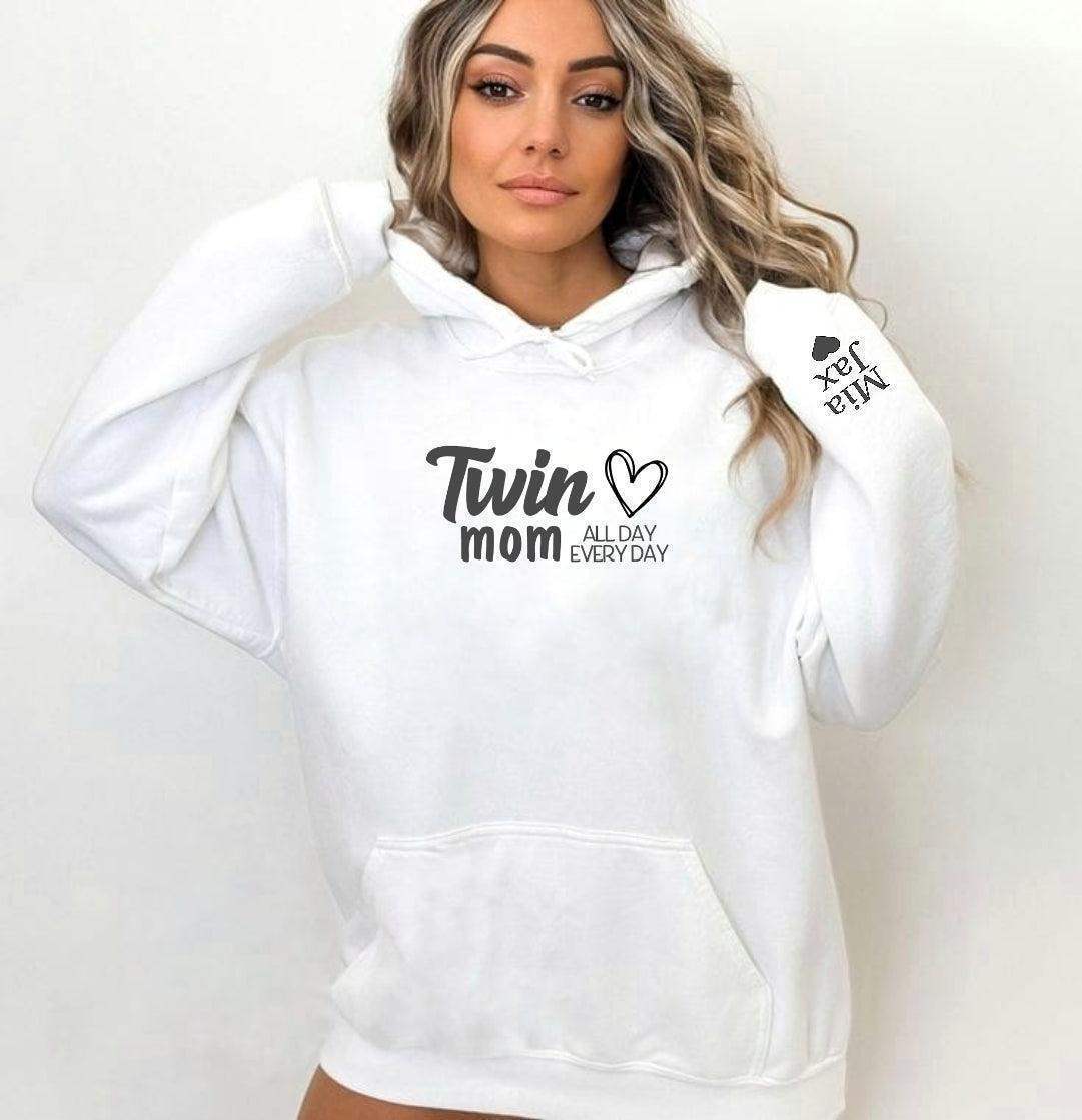 Mama hoodie | Twin Mom all day every day