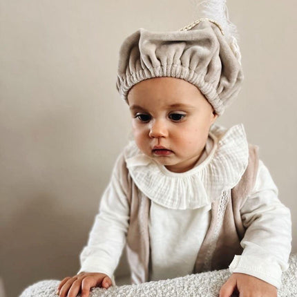 Pietenmuts hulppietje | Beige velvet