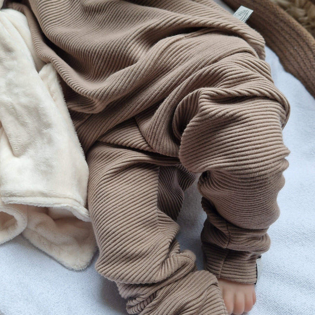 Broekje rib taupe