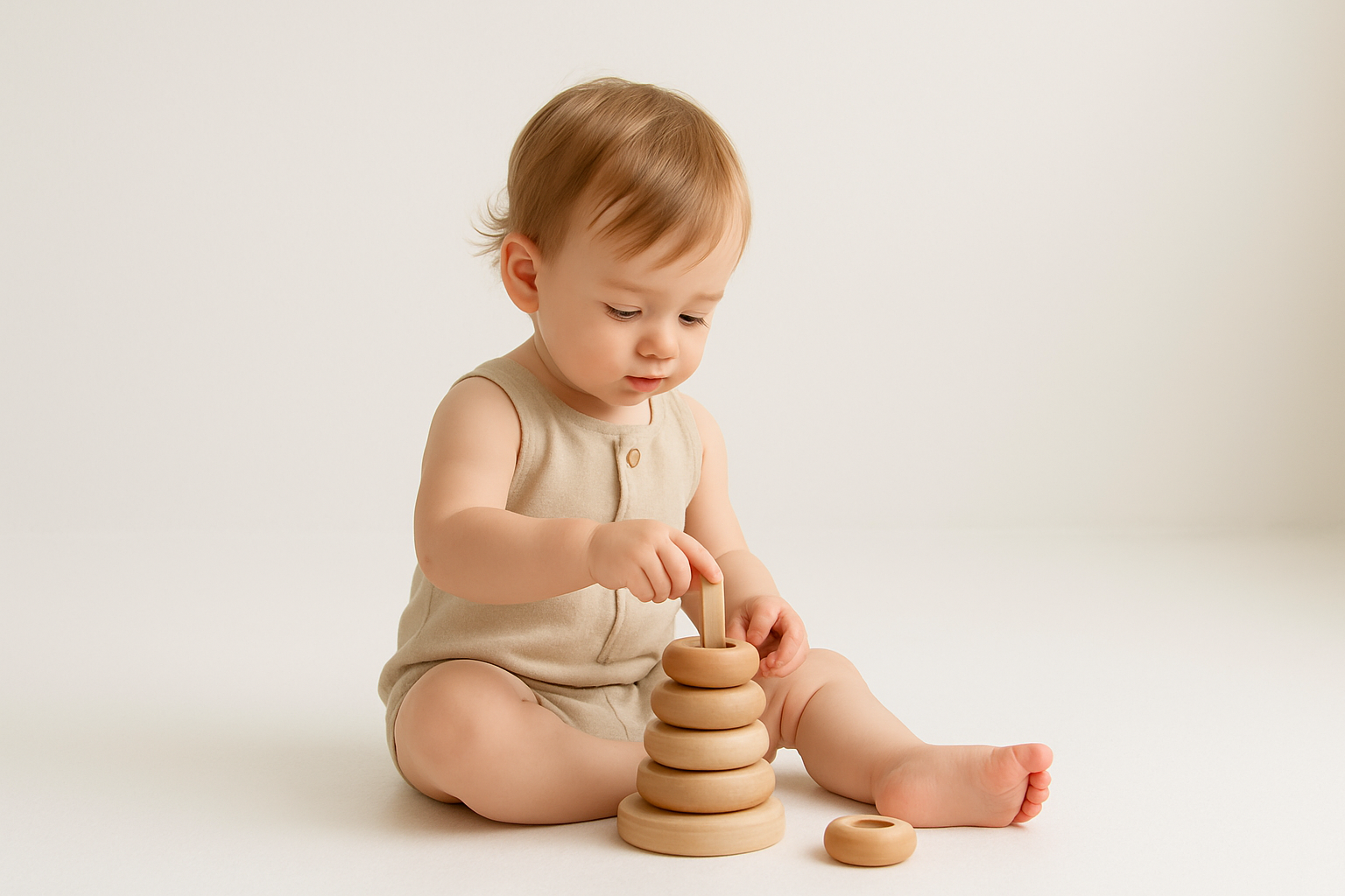 Toddler with toy