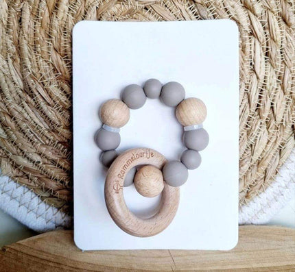 Bijtring met siliconen kralen - Twinnies babyshop