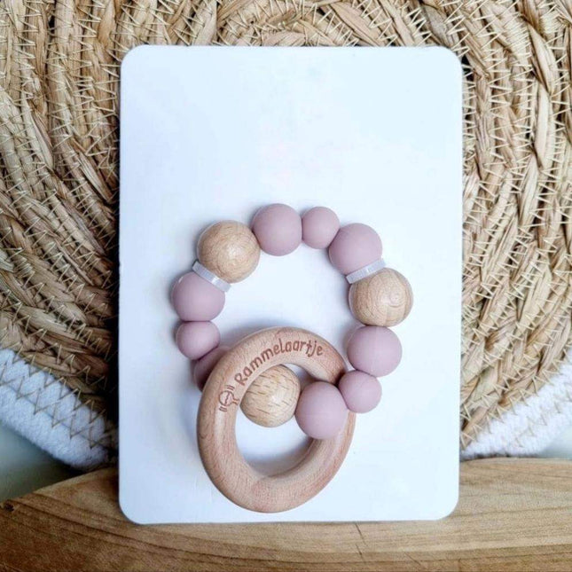 Bijtring met siliconen kralen - Twinnies babyshop