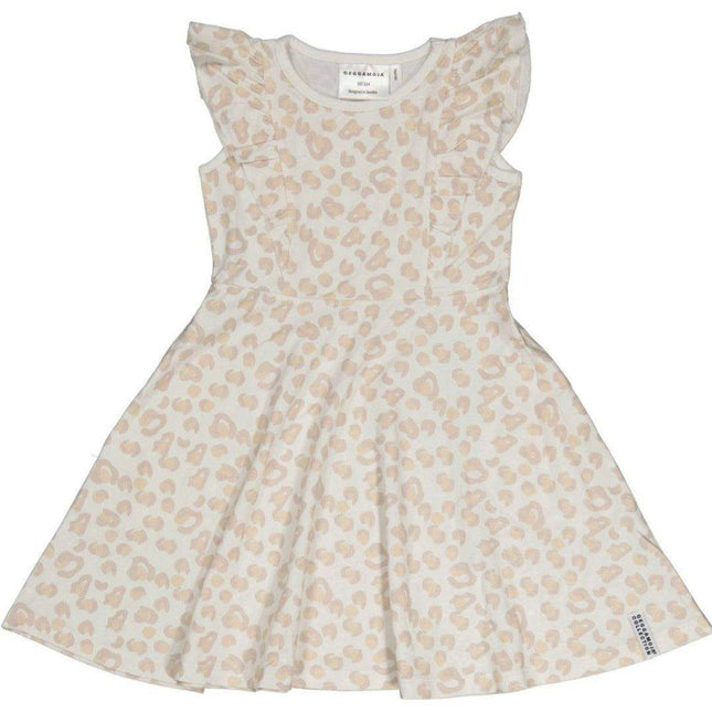 Zomerjurk Zacht beige leopard - Twinnies babyshop