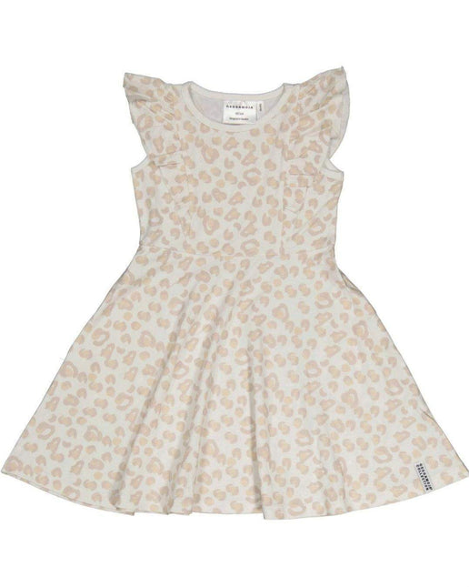 Zomerjurk Zacht beige leopard - Twinnies babyshop