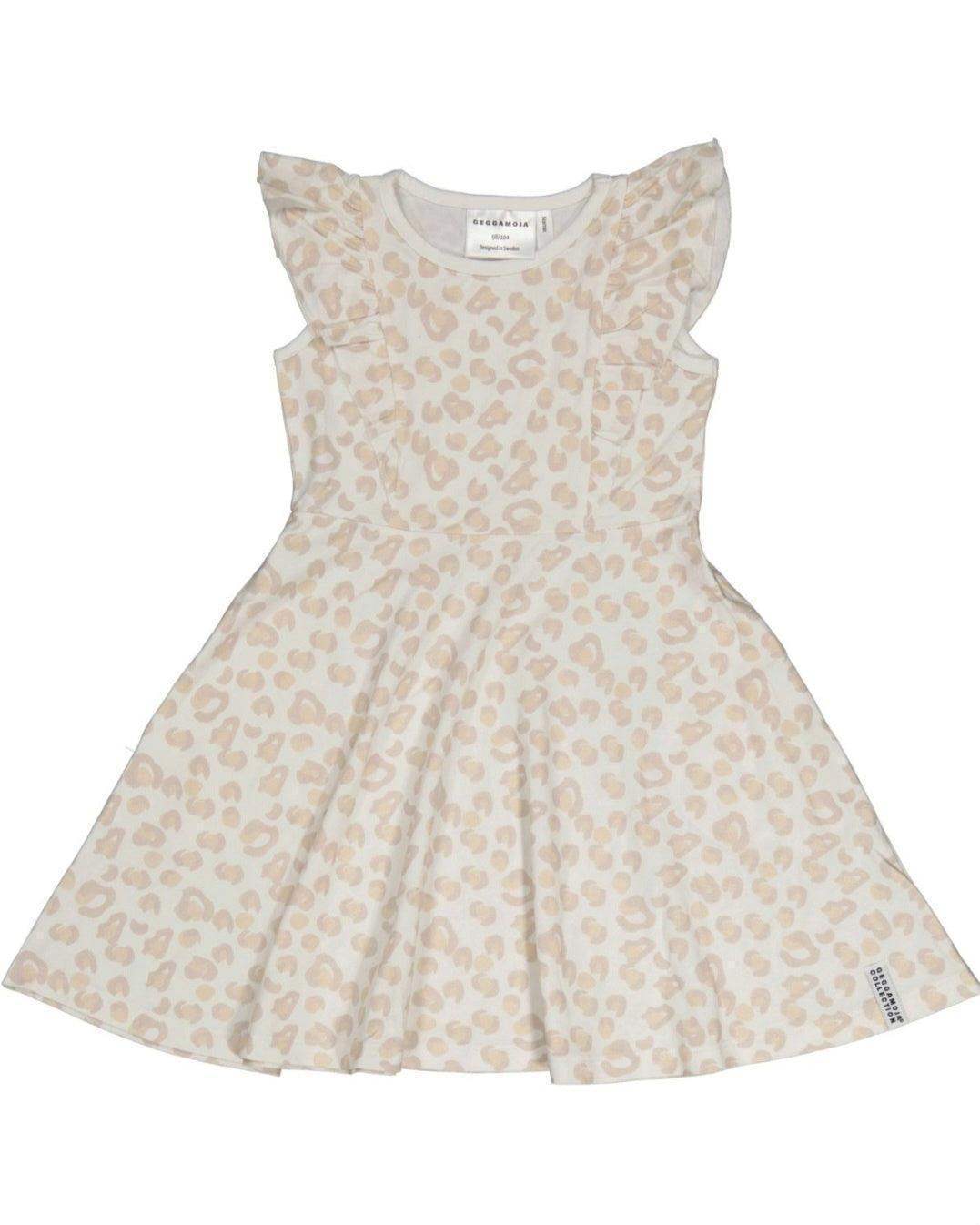 Zomerjurk Zacht beige leopard - Twinnies babyshop